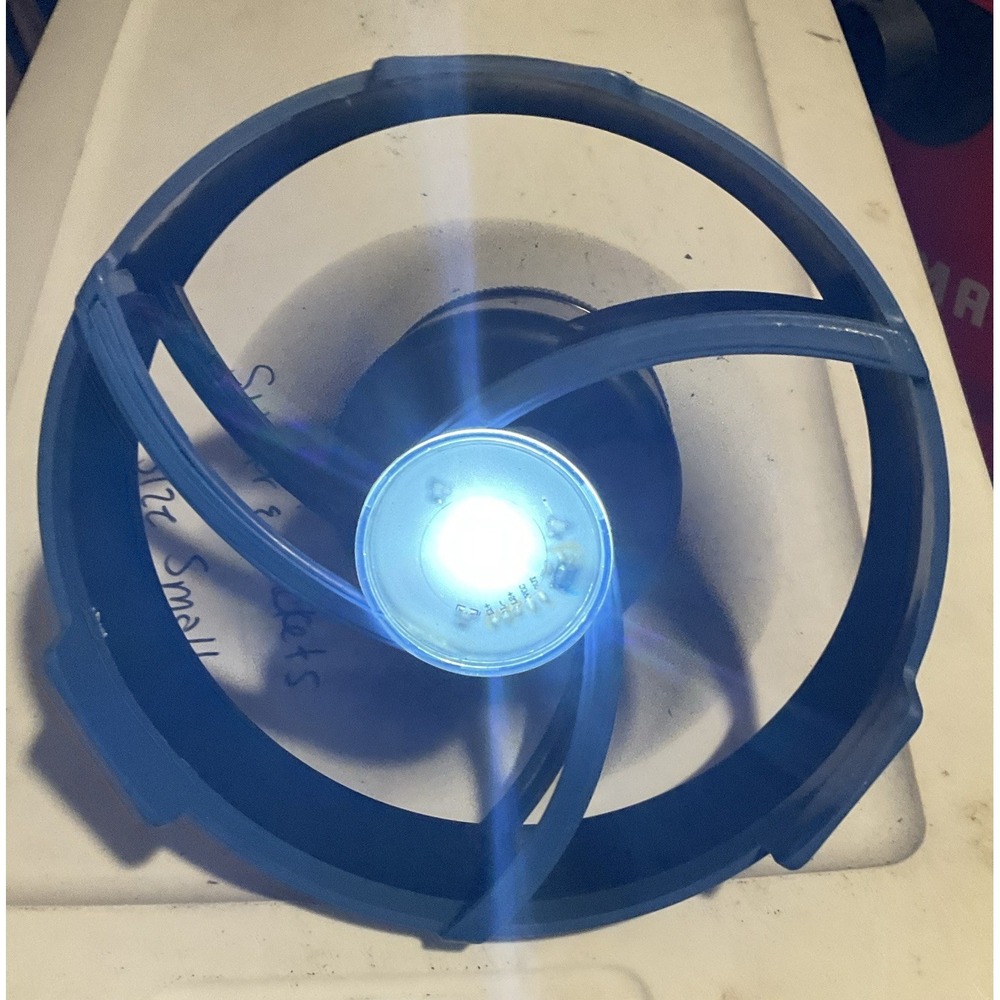 Adventuridge Battery Portable Fan with LED Light, Blue/Black, 2-Speed